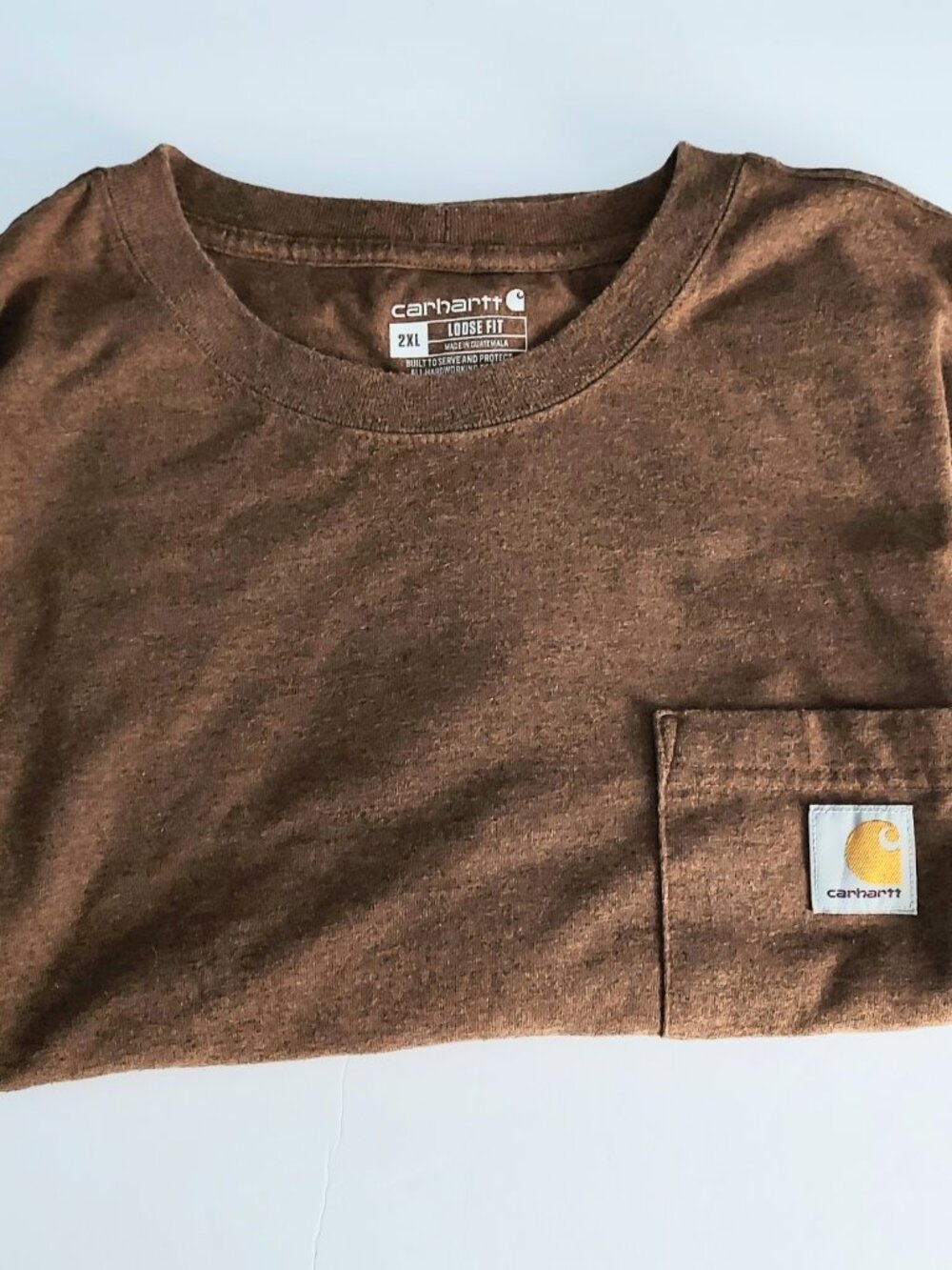 Carhartt Mens 2XL  Brown T-Shirt  K87 Short Sleeves